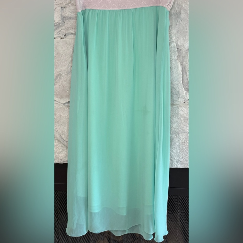 LuLaRoe | Women’s Lucy Mint Lined Chiffon Flowy Maxi Skirt, Size XL